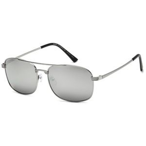 64. Square Aviator - Silver Sunglasses